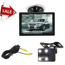 DIYKIT 5 inch Car Monitor Waterproof Reverse LED Night Vision Color Rear View Car Camera For Parking Assistance System