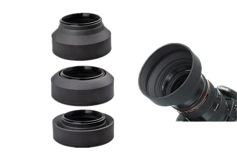 67 mm Camera Collapsible Rubber Lens Hood for Standard & Wide & Tele