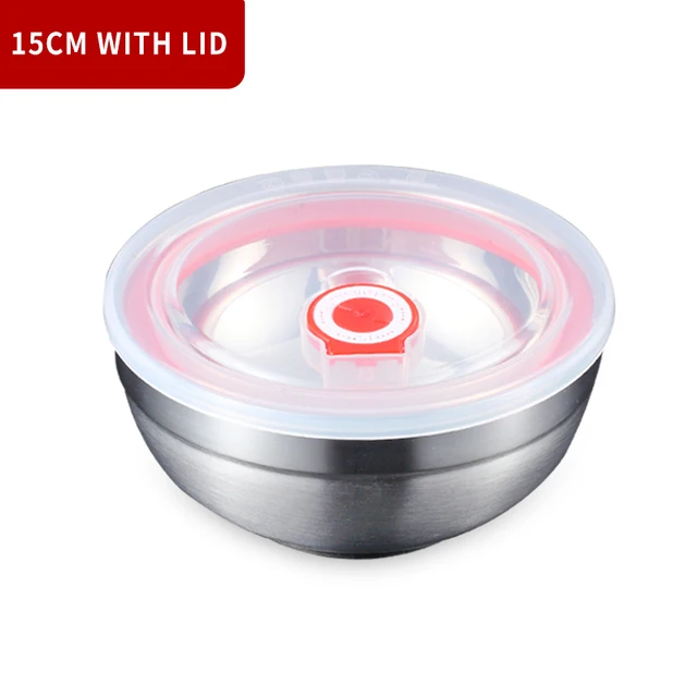 WORTHBUY 1Pcs 304 Stainless Steel Rice Bowl Leak Proof Thermos For Food