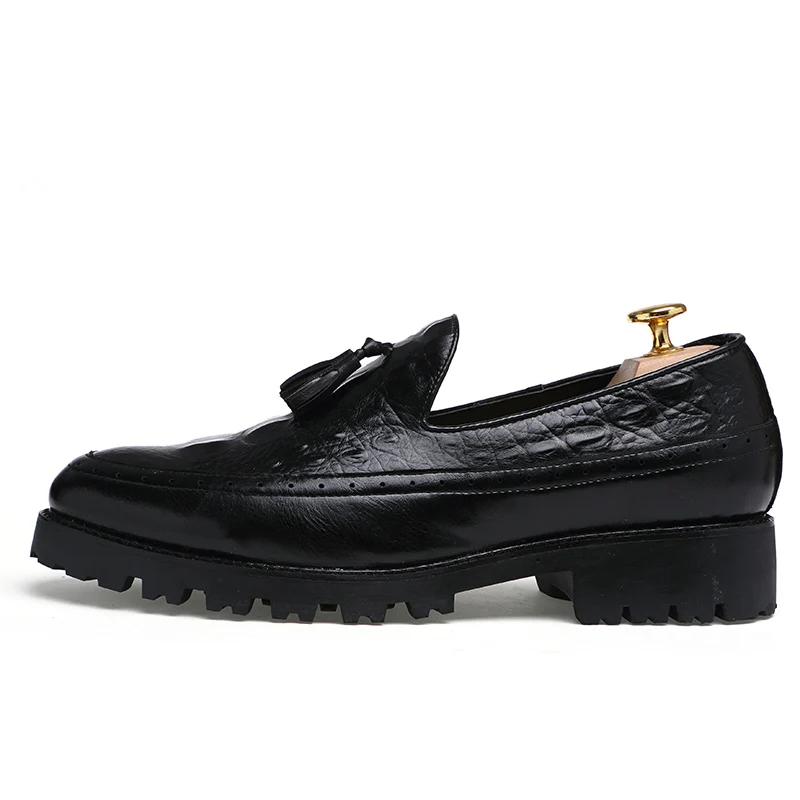 men fashion shoes leather luxury brand italian formal tassel dress footwear designer snake skin platform oxford shoes for men (15)