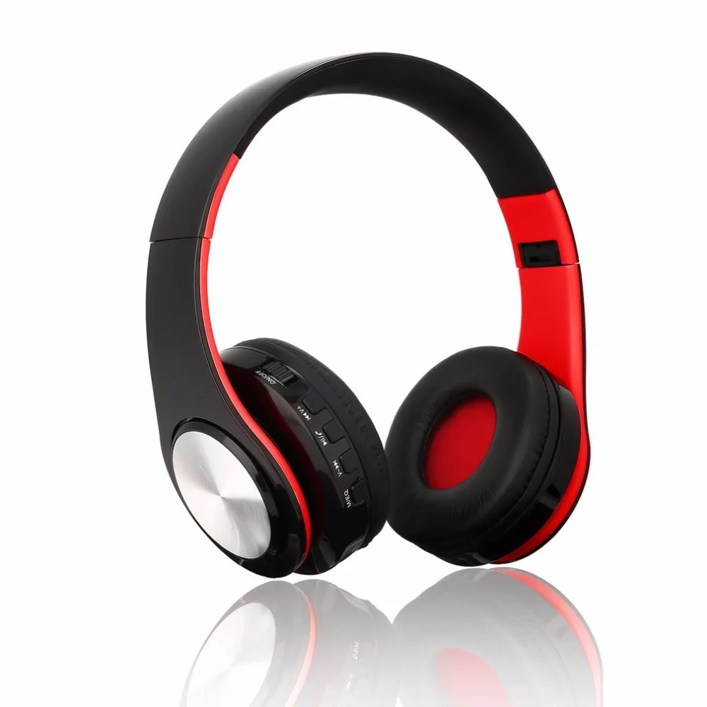 

BTH-818 Foldable Wireless Bluetooth 4.0 Headset Stereo Headphones with Mic Sport Noise-Cancellation Headband Earphone MP3 Player