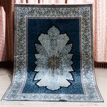 4'x6' Турция синий шелковые ковры ручной работы Горячие коврики на продажу шелковый ковер с восточным рисунком мягкие ковры