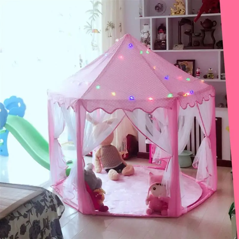 

Lovely Girls Pink Princess Castle Cute Playhouse Children Kids Play Tent Outdoor Toys Tent For Children Kids