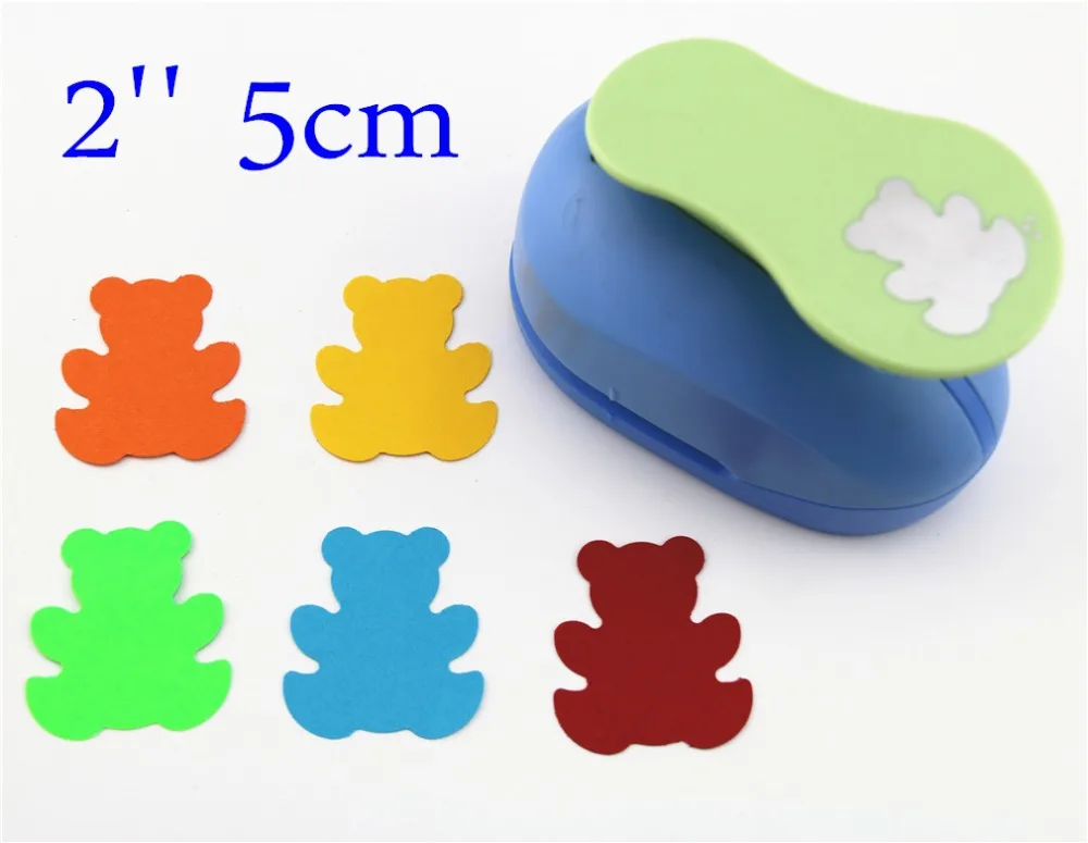 large 2'' 5cm Bear paper punches for scrapbooking craft perfurador diy
