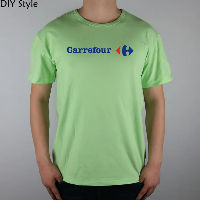 Carrefour T shirt cotton Lycra top 10721 Fashion Brand t shirt men new