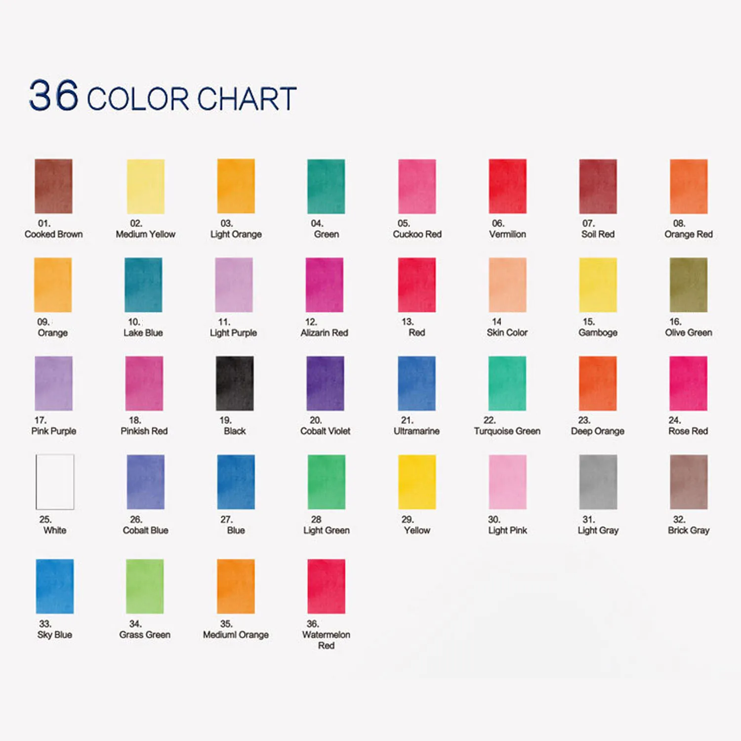 36 разных цветов краски цвета воды Пигмент Цвет ing живопись набор кисть для рисования трубка Вода цветная бумага для художников студентов