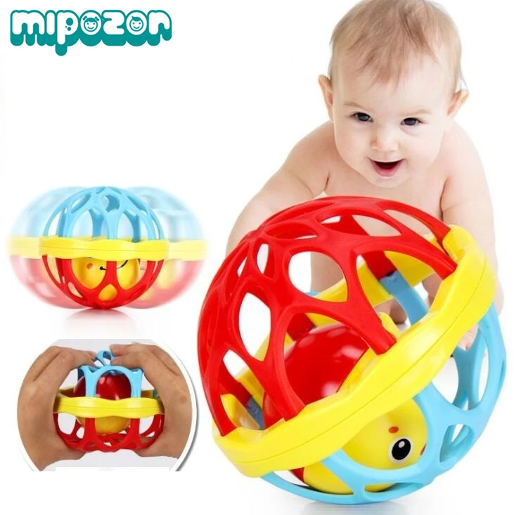 

Mipozor Baby Toys Fun Little Loud Jingle Soft Ball Ring Jingle Develop Baby Intelligence Training Grasping Ability Toy