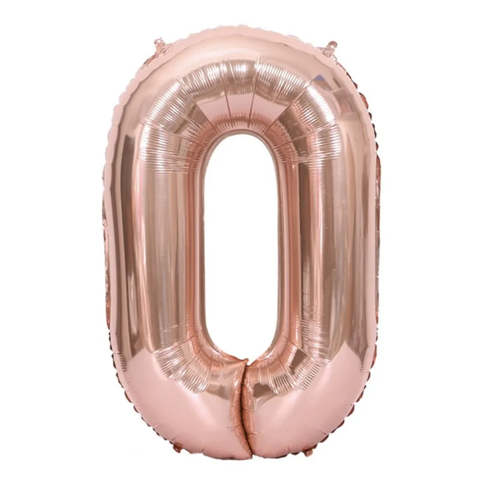 40 дюймов большой размер количество алюминиевых фольги Воздушные шары Свадьба счастливый день рождения Роза для украшения золотистый воздушный шар поставки дропшиппинг