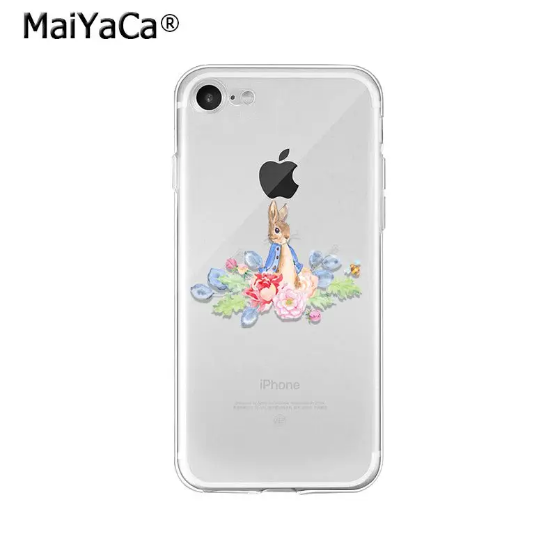 MaiYaCa Peter Rabbit TPU Soft Silicone Phone Case Cover for iPhone X XS MAX 6 6S 7 7plus 8 8Plus 5 5S XR - Цвет: A12