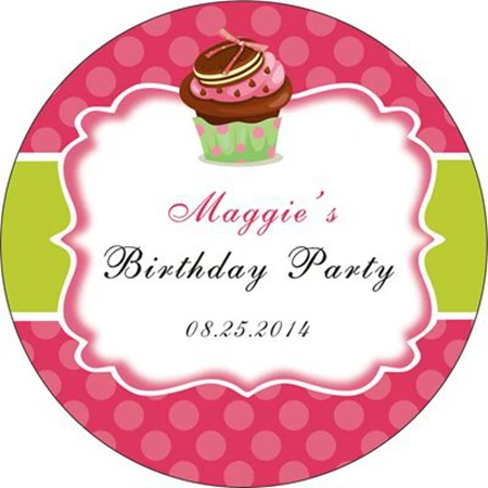 Birthday Party Decorations Personalized Party Favors Wedding Birthday Stickers Tags Customize ...
