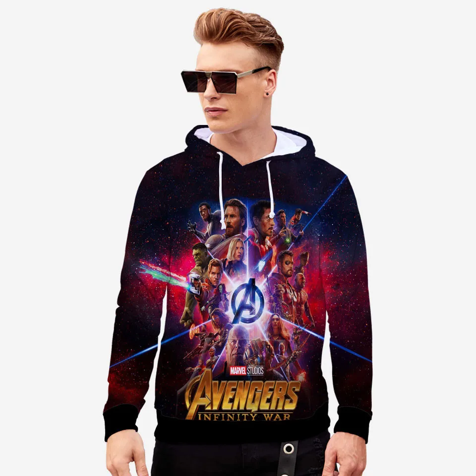 Marvel The Avengers Endgame Quantum Realm Cosplay Costume 3D Hoodies Men Avengers End Game Hoodie Sweatshirt Pullover Jacket