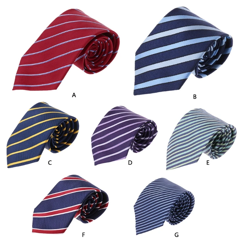 Элегантные галстуки мужские Бизнес одноцветное полосатых разные Цвета модные классические