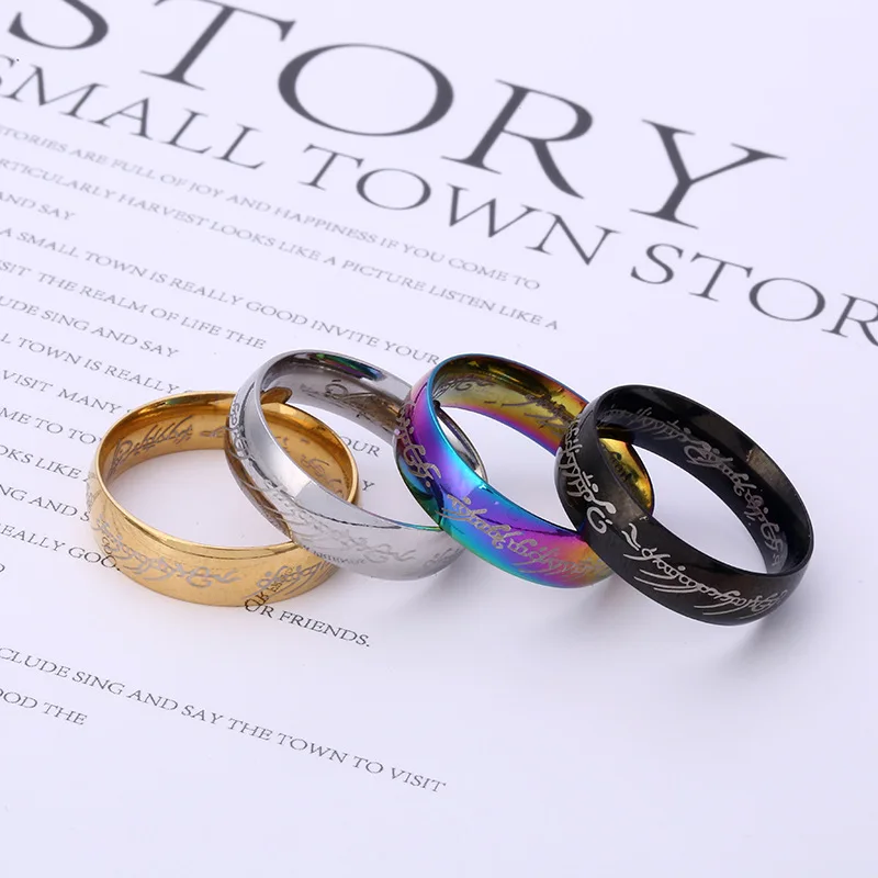 Gold Color New Fashion Hobbit Gift Midi Ring Tungsten One Ring Of Power ...