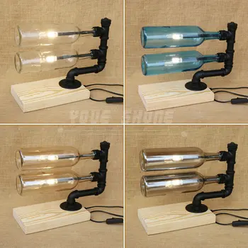 

Free shipping vintage style winebottles G4 winebottle desk lamp