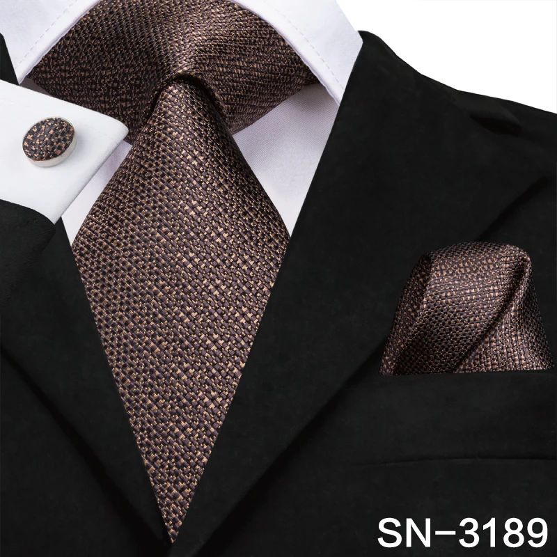 SN-3125 Hi-Tie 8,5 см Шелковый мужской галстук Цветочные Красные голубые галстуки для мужчин Классические Вечерние Свадебный кармашек Квадратные запонки роскошный набор галстуков - Цвет: SN-3189