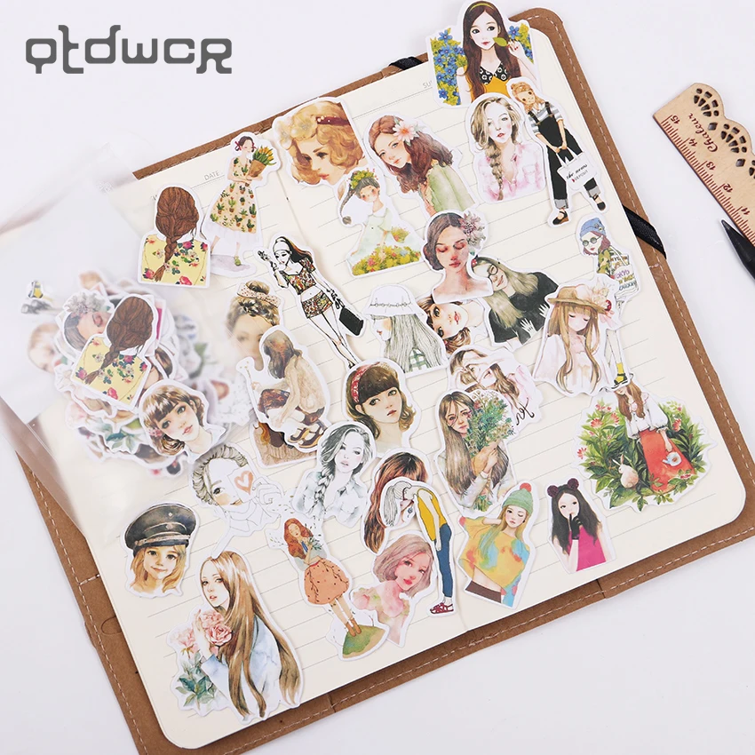 

1Set Cute Cartoon Animals Adhesive Sticker DIY Decoration Stationery Sticky Album Diary Scrapbooking for Kids Learning Gifts