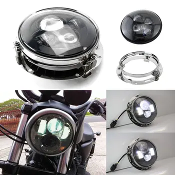 

1 Set black 7" HID LED Headlight & 7inch Headlight Mounting Ring Extension Trim Bracket &harness For Harley Motorcycle