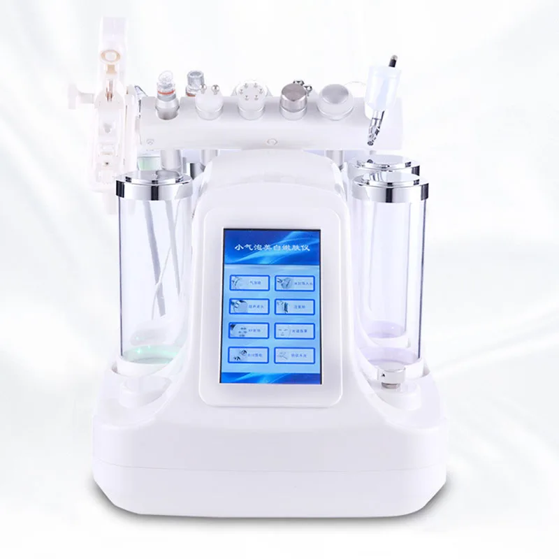 

6 in 1 Hydra Oxygen Dermabrasion RF Ultrasonic BIO Facial Repair Beauty Machine 7 in 1 Small Bubbles Device