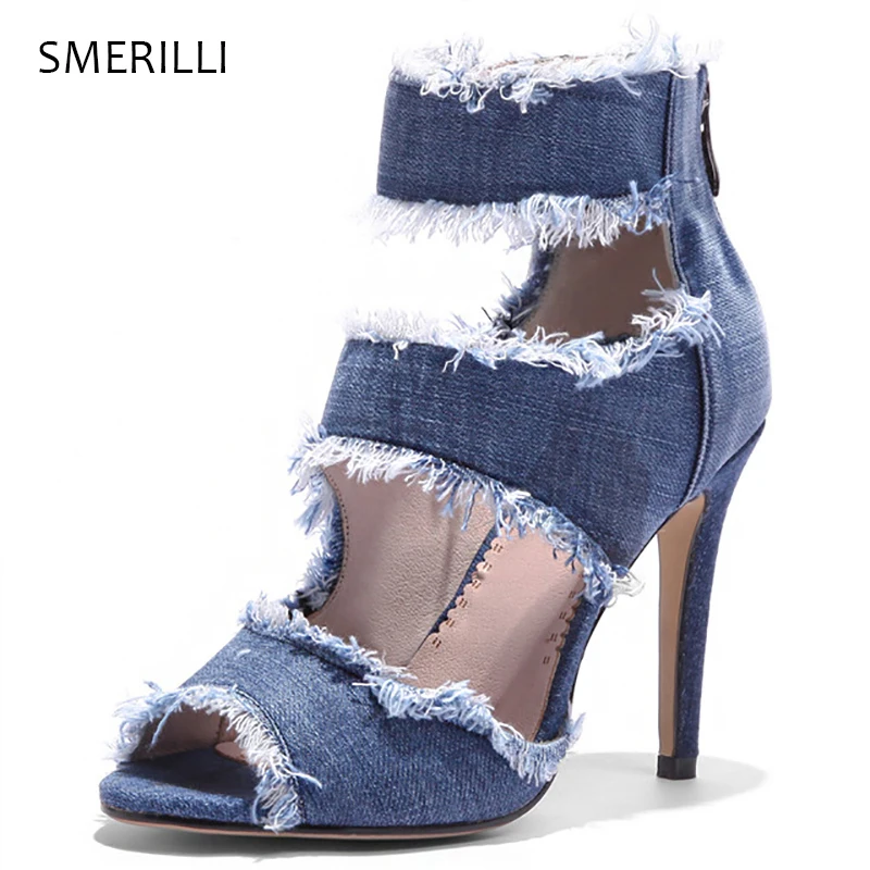 denim heels size 10