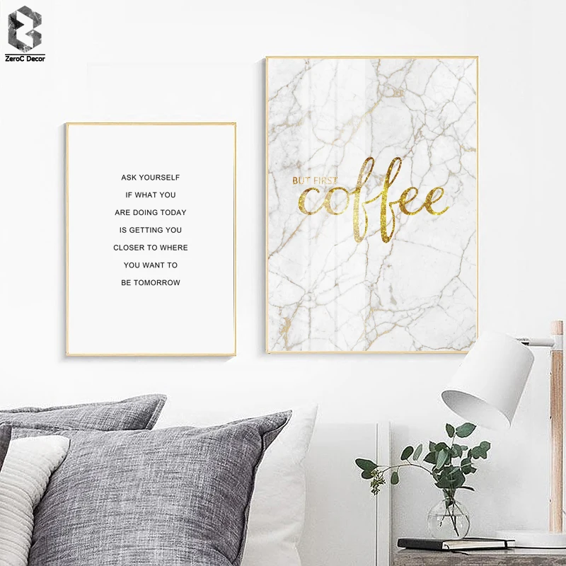 

Scandinavian Minimalist Canvas Art Painting Marble Quotes Nordic Poster Print Decoration Picture Modern Home Decor