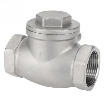 

water valve DN32 Stainless Steel One Way Swing Check Valve Female Thread 200PSI for Water Oil Gas valvula solenoide high quality