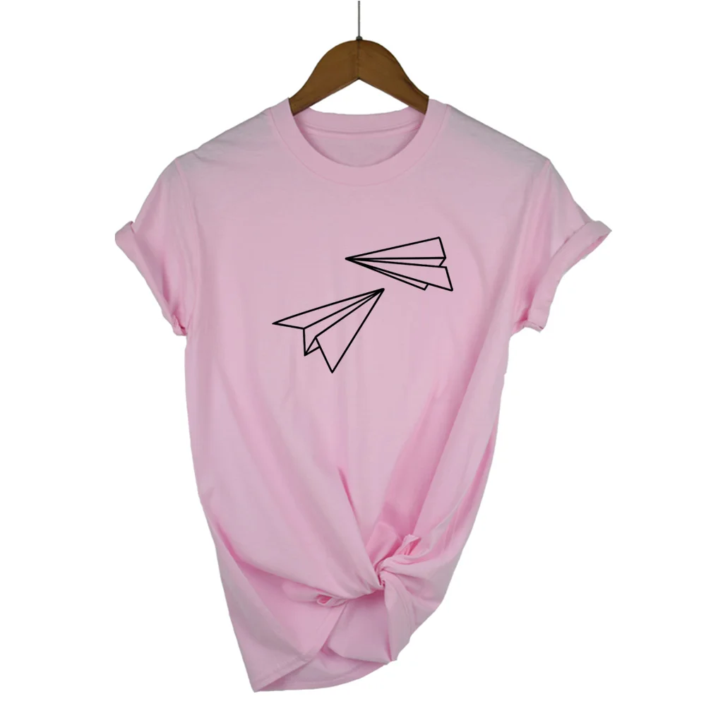 

Paper Airplane Print Women tshirt Cotton Casual Funny t shirt For Lady Top Tee Hipster Tumblr Drop Ship