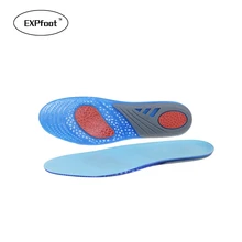 EXPfoot силикон унисекс Гель Мягкие массажные стельки для ног и пятки болеутоляющее спортивные беговые колодки стелька с амортизацией ударов