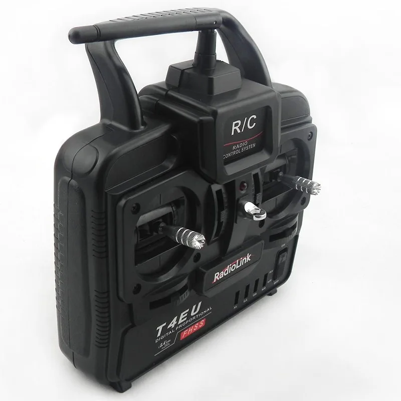 

RadioLink T4EU 2.4G FHSS 4CH RC Transmitter Mode 2+R7EH-S 7CH RC Receiver for RC Helicopter Airplane