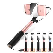 Vitopal Big Mirror Wired Extendable Monopod Tripod Handheld Selfie Stick for iPhone 7 7 Plus 6 Sumsang Huawei Android Smartphone
