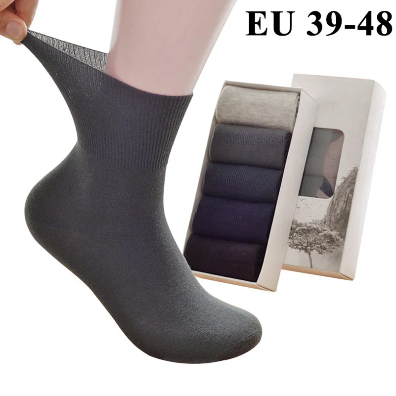 Мужские носки, 5 пар, Meias Calcetines Sox, хлопковые длинные носки без пятки, большие размеры 45,46, 47,48, повседневные носки весна-лето