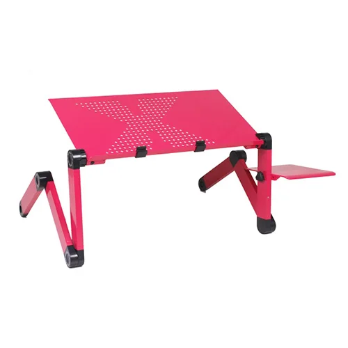 

Red Adjustable Vented Laptop Tablet Book Desk Portable Bed Tray Stand Table