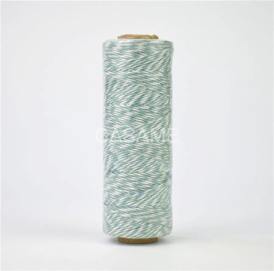 mint Натуральный хлопок, 4 слоя(100 ярдов), 1 шт., тонкие пекарские шпагаты, цветные, пекарские шпагаты, серебристые, золотые, красные, розовые, хлопковые струнные цвета - Цвет: mint