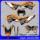 MOTORCYCLE 3M TEAM GRAPHICS BACKGROUND DECALS STICKERS KITS FOR KTM EXC 125 250 300 350 SERIES MODELS 08 09 10 11 SIX DAYS