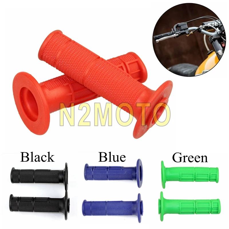 

Red Motocross 7/8" Hand Grip Soft Rubber Handlebar Grips for Kawasaki Honda CBR600 1000 RR Dirt Bike 22mm Motorcycle Hand Grips