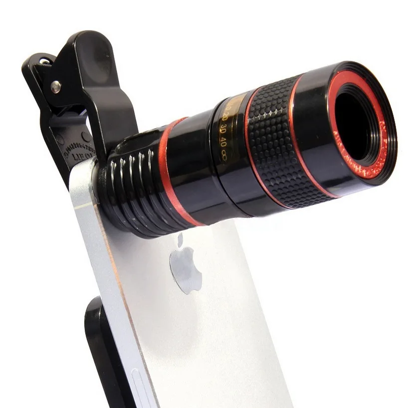 

FOR iPhone for Sumsung Huawei Universal Clip 8X 12X Zoom Mobile Phone Telescope Lens Telephoto External Smartphone Camera Lens