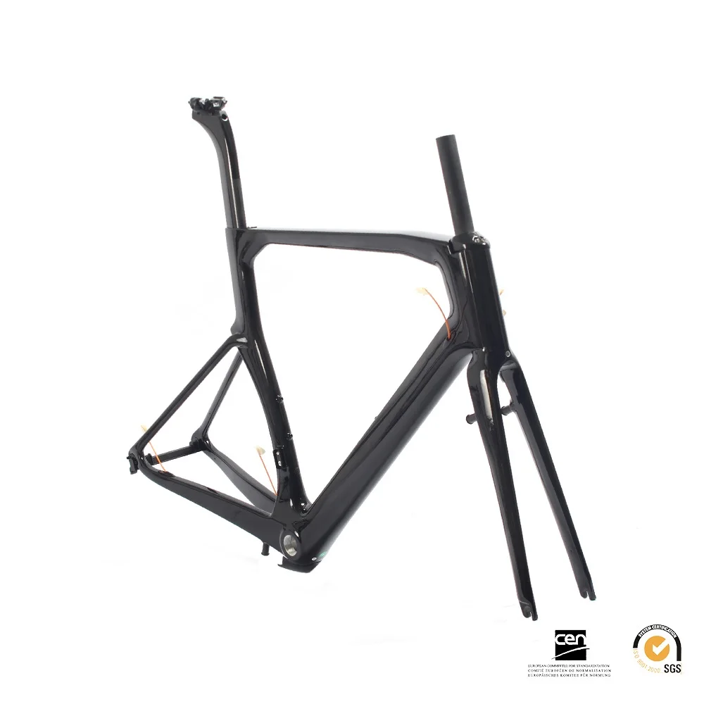 Flash Deal Sobato  X brake/V brake racing bike frame aero carbon road frame Bicycle Frame 1