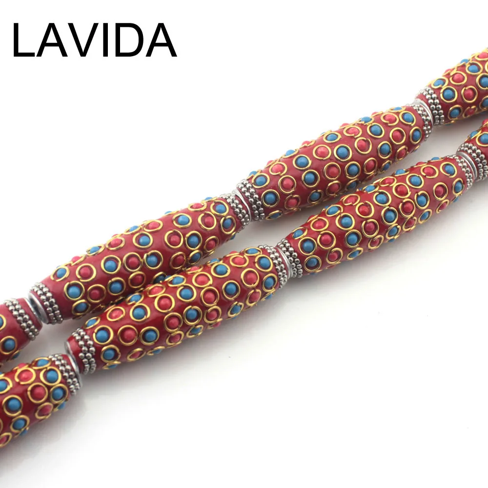 

4pcs BIG Nepal Copper Beads DIY for Jewelry Making Spacer Bead 60x 17mm