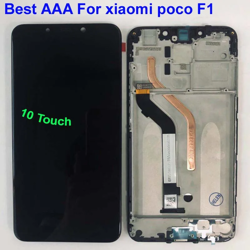 

6.18" AAA Original LCD+Frame For Xiaomi Pocophone F1 LCD Display Screen For POCO F1 LCD Screen Display 2246*1080 Resolution