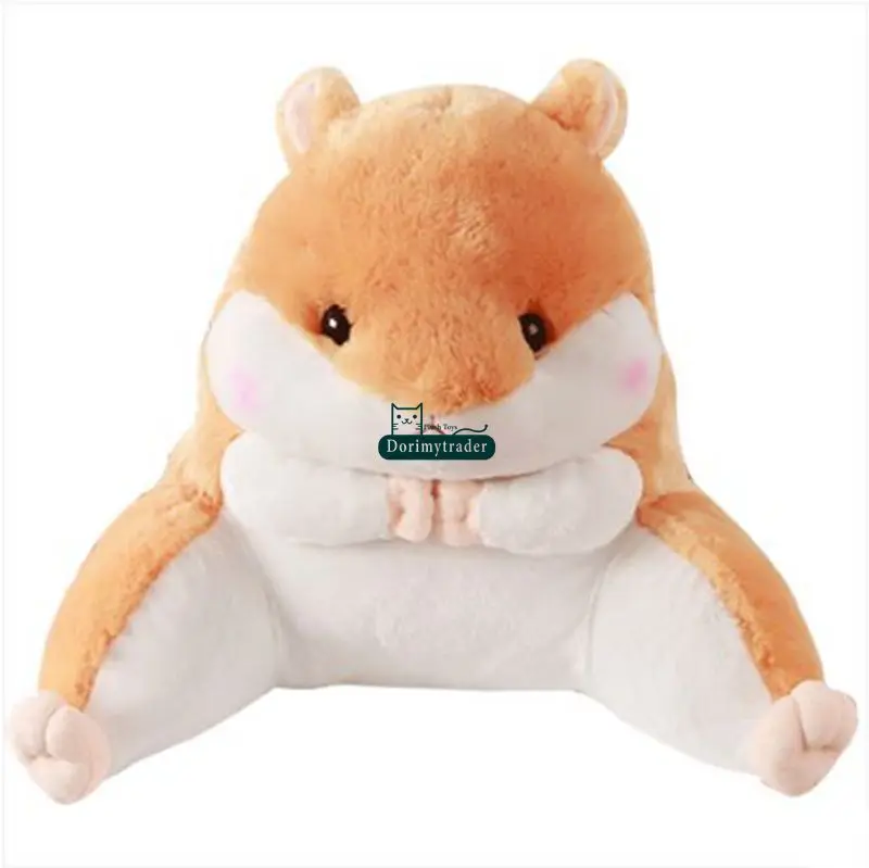 Dorimytrader Lovely 50cm x 55cm Soft Cartoon Hamster Plush Pillow Anime Waist Cushion Stuffed Animal Hamster Toy Doll DY61720 (9)