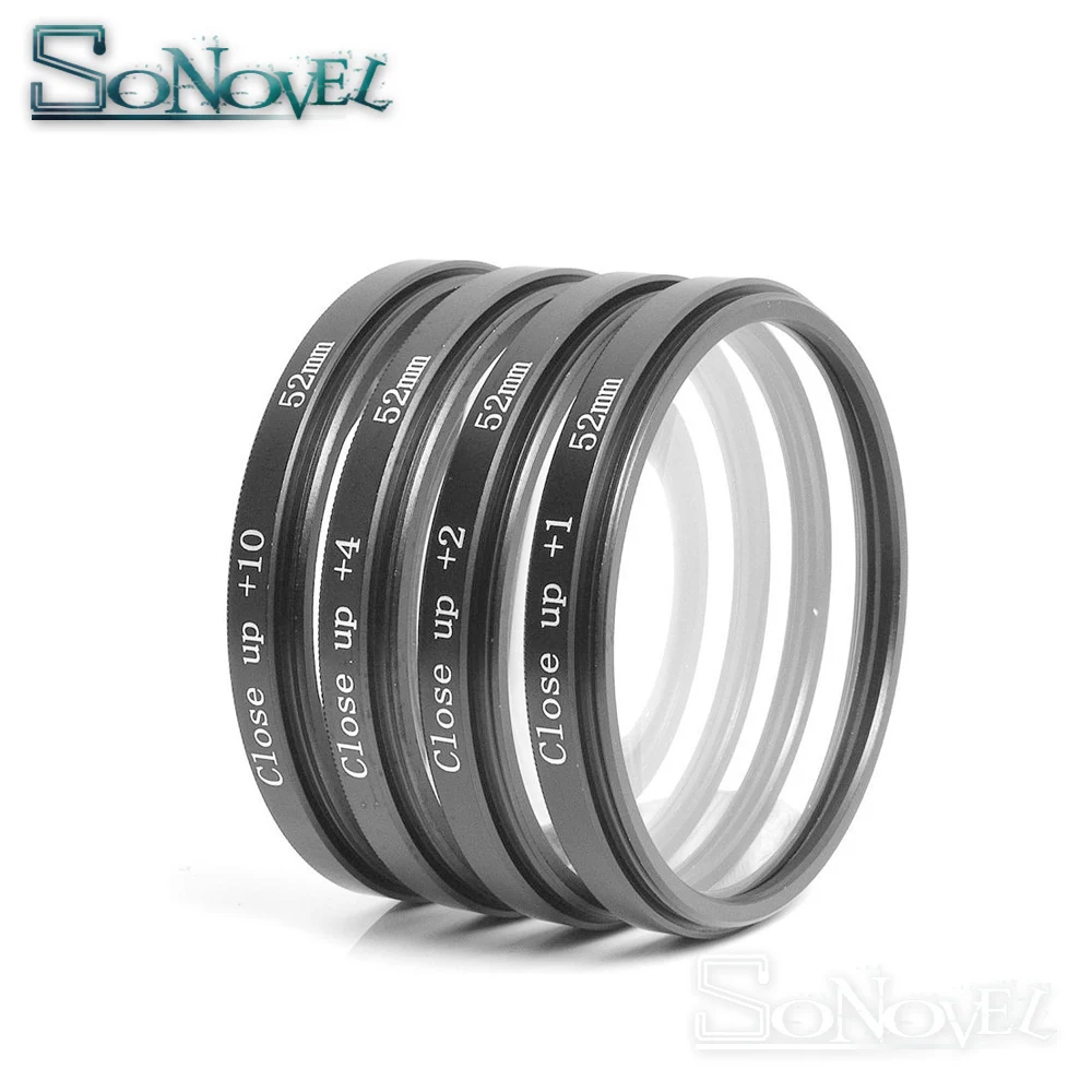Tanie 49 52 55 58 62 67 72 77 MM makro zestaw filtrów + 1 + 2 + 4 + 10 + osłona obiektywu + do czyszczenia zestaw do aparatów canon Nikon Sony lustrzanka cyfrowa