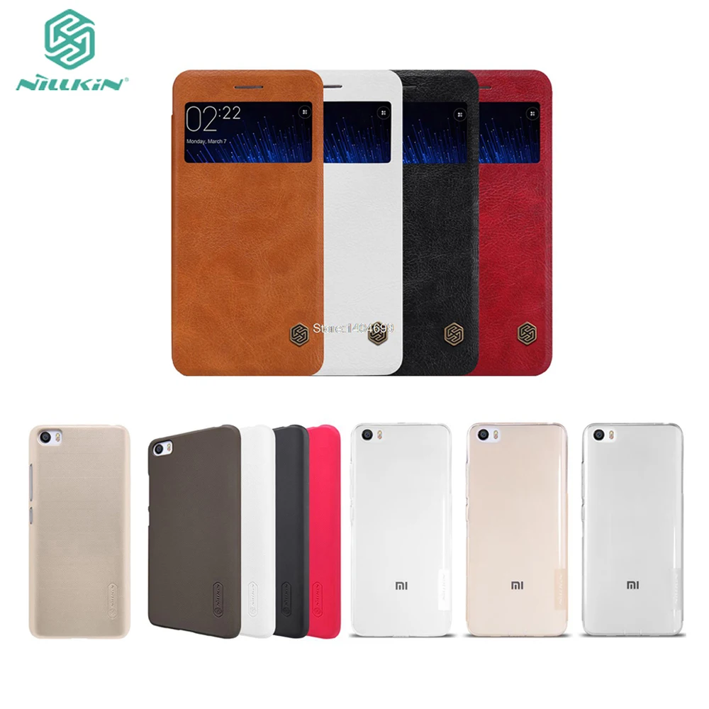 Xiaomi Mi5 Case Nillkin Flip Cover PC PU TPU Case For Xiaomi Mi5 Pro / M5