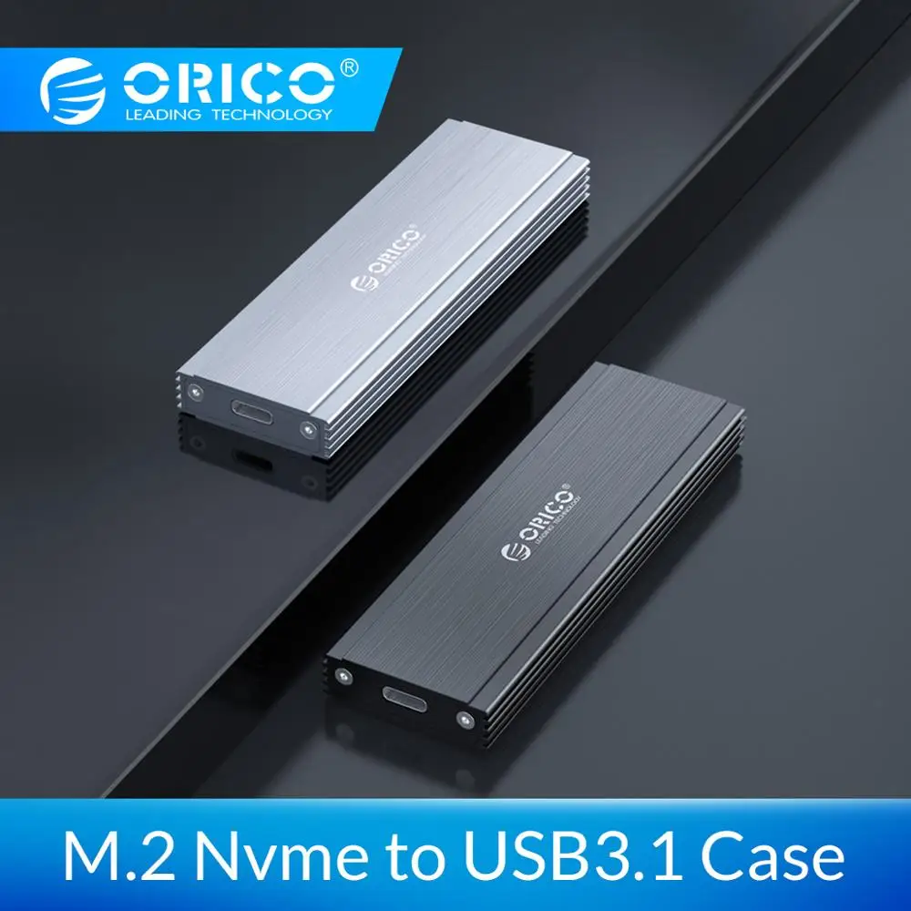 ORICO M.2 NVME SSD корпус 10 Гбит/с Поддержка UASP протокол USB3.1 Gen2 type-C Mini SSD чехол с кабелем type-C Smart Sleep