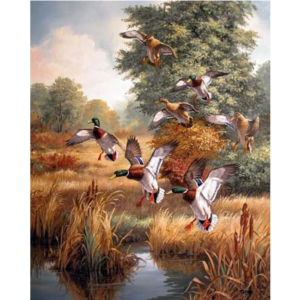 

DIY Diamond Painting Cross Stitch Pattern 5D Icon Diamond Embroidery bird landscape Mosaic Full Drill Home Decor Painting H613
