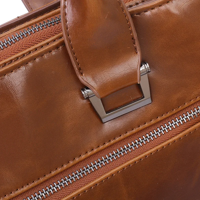 Retro Männer Crazy 1 Schulter Business Abschnitt Horse Flut Geschlungen Neue Leder Messenger Handtasche Computer Kreuz Laptop 2 Tasche Aktentasche OBxIqWRd