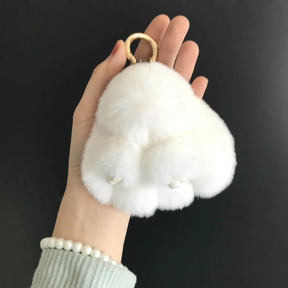Magicfur 2019 new. 10 см мини настоящий мех кролика кролик игрушка кукольный брелок сумка