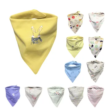 

Baby Kids Cotton Bandana Drool Bibs Feeding Saliva Towel Fashion Baby Bibs Burp Cloths Printed Dribble Triangle Waterproof Bibs