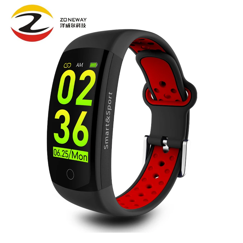 

Q6S Smart Bracelet 3D Dynamic Blood Pressure Heart Rate Monitor Smart Band Wrist Band Waterproof Sports Fitness Watch For Huawei