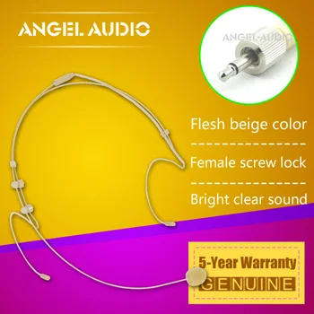 

Free Shipping Female Screw Thread Lock 3.5 mm Jack Mono Plug Invisible Flesh Color Microphone For Wireless Microphone Body-Pack