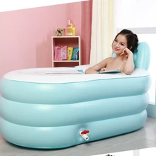 Пластиковая Складная надувная Ванна бочка для домашнего использования на открытом воздухе для взрослых цельное тело герметичная утолщенная ванна с крышкой переносная Ванна
