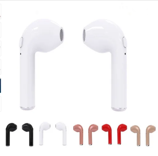 

for i7 TWS Twins Wireles Earphone Mini Bluetooth V4.2 Earbuds Stereo Headset For Iphone X 8 8 PLUS 7 plus 7 6s 6 plus Galaxy S8